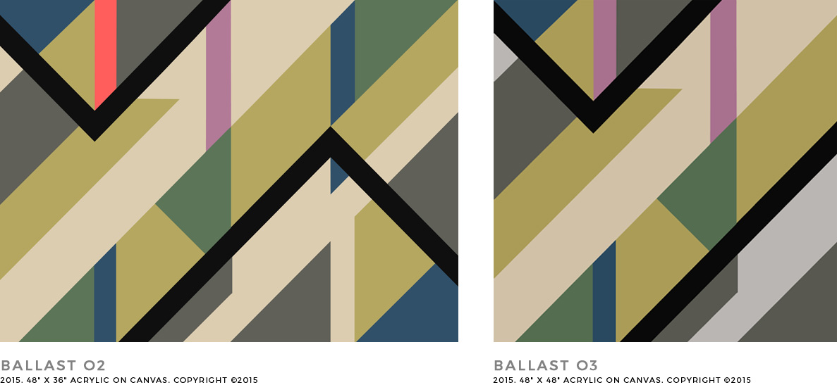 Ballast Abstract Geometric Painting on Canvas by Kristian Goddard