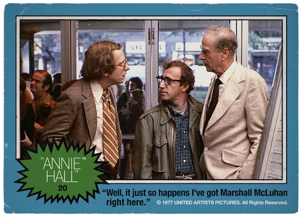 Annie Hall Marshall McLuhan Woody Allen Vintage Bubble Gum Trading Card Spoof by Kristian Goddard