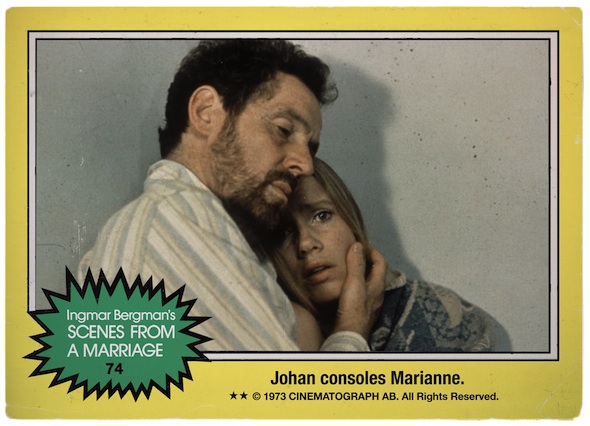 Scenes from a Marriage Criterion Ingmar Bergman Vintage Bubble Gum Trading Card Spoof by Kristian Goddard