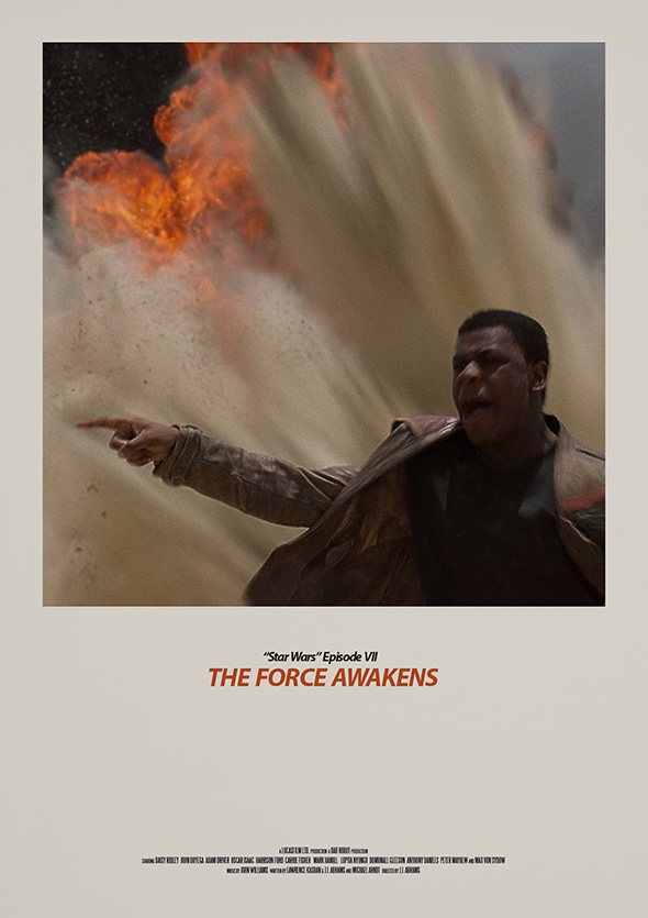 Star Wars The Force Awakens Minimal Non Design Movie Poster Finn by Kristian Goddard
