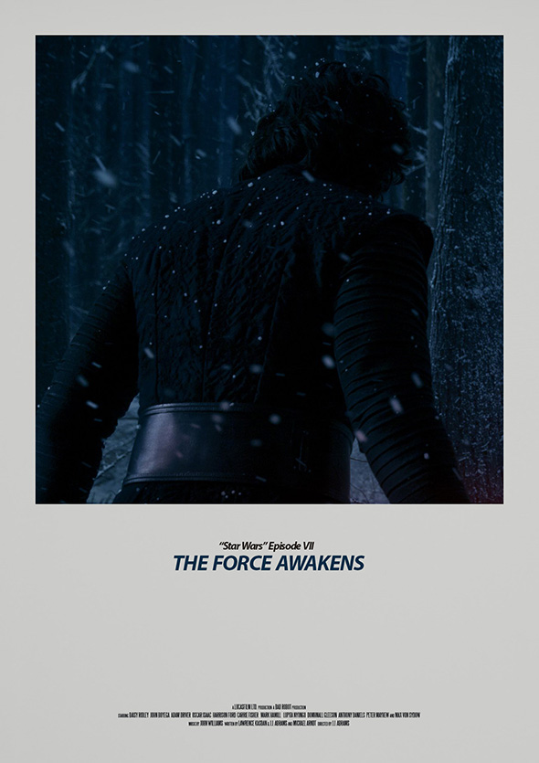 Star Wars The Force Awakens Minimal Non Design Movie Poster Kylo Ren by Kristian Goddard