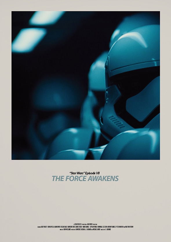 Star Wars The Force Awakens Minimal Non Design Movie Poster Stormtroopers Prepare for Battle by Kristian Goddard