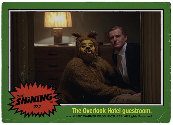 The Shining Overlook Hotel Vintage Bubble Gum Trading Card Spoof by Kristian Goddard