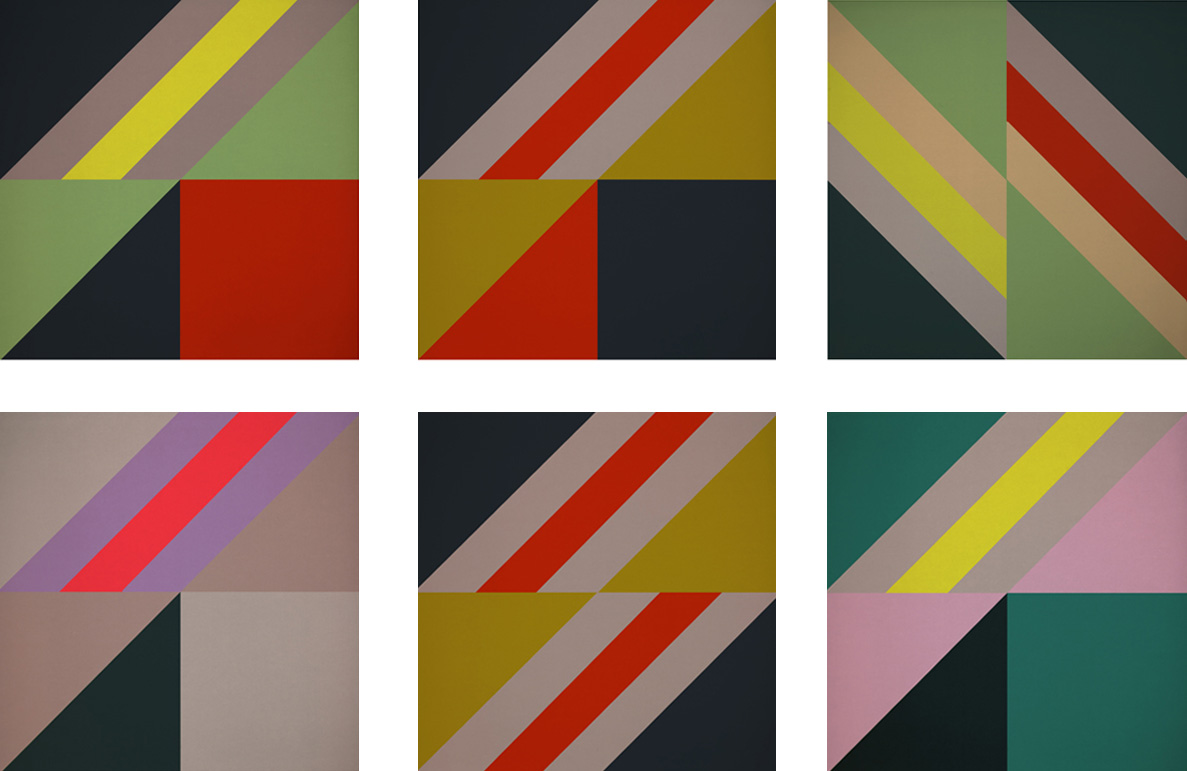 False Flags Series of Abstract Geometric Art Canvasses by Graphic Artisit Kristian Goddard