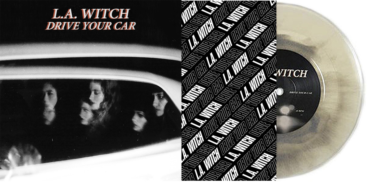 L.A. Witch 'Drive Your Car' 7 Inch Inner Sleeve Artwork by Kristian Goddard
