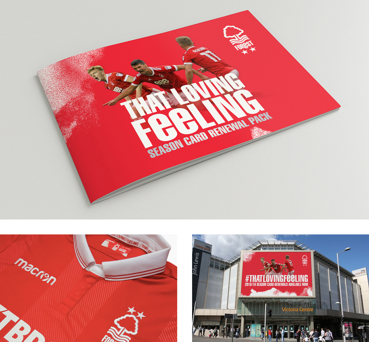 Nottingham Forest 'That Loving Feeling' Marketing Campaign and Season Card Renewal Pack Graphic Design by Kristian Goddar