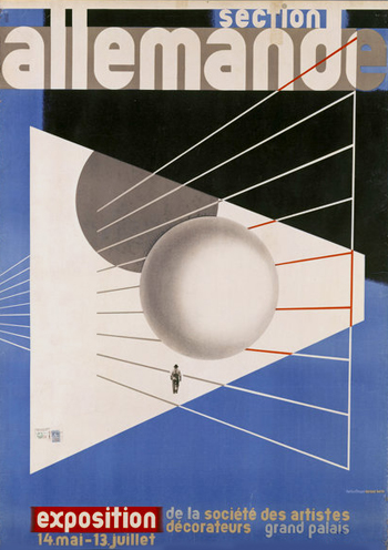 Section Allemande Exposition Bauhaus Poster by Herbert Beyer