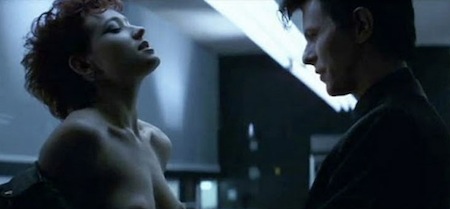 Ann Magnusson and David Bowie in The Hunger