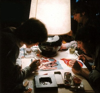 The Beatles painting in Tokyo hotel room