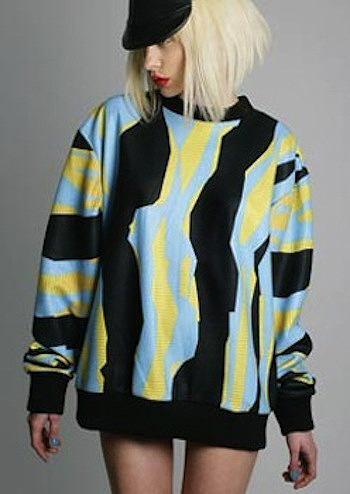 Blue Yellow and Black Sweater