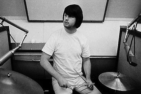 Brian Wilson Playing Drums in the Studio