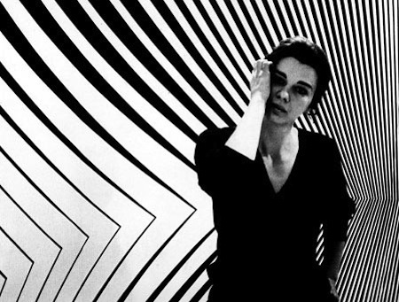 Bridget Riley Op Art Portrait