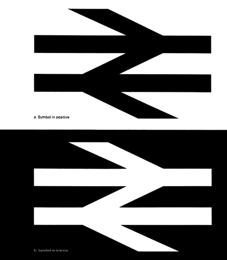 British Rail Logo Symbol in Positive and Negative