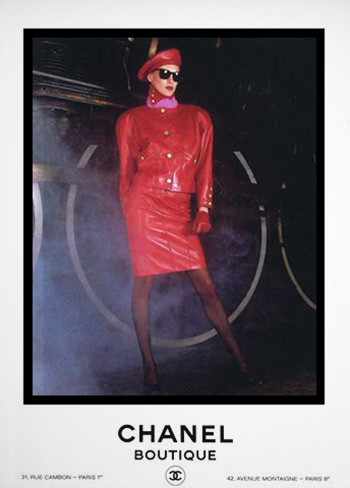 Chanel Boutique Red Hot 80s Leather Outfit