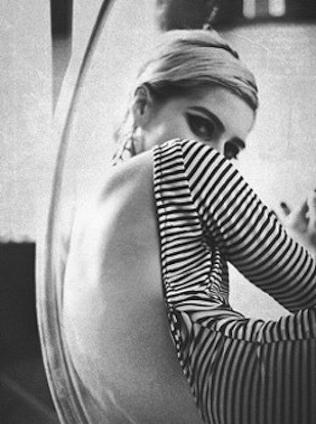 Edie Sedgewick Black and White Stripe Dress