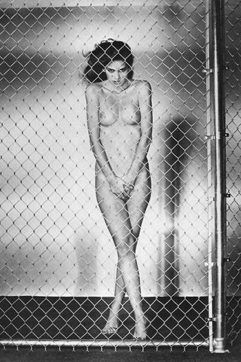 Gia Carangi 1978 Naked Fence Photograph