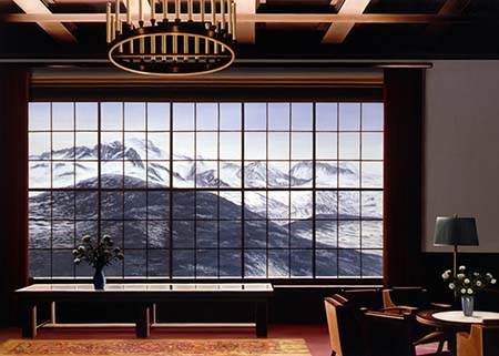 Painting of Picture Window at Hitler's Berghof Retreat