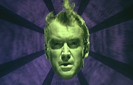 James Stewart in Saul Bass Sequence from Alfred Hitchcock's Vertigo