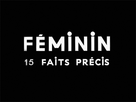 Typography of Jean-Luc Godard Title Sequence from Masculin Feminin