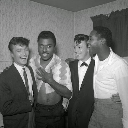 Jet Harris, Little Richard, Gene Vincent and Sam Cooke Laughing Backstage in 1962