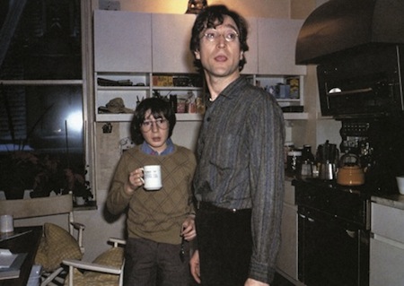 John and Julien Lennon in their Kitchen