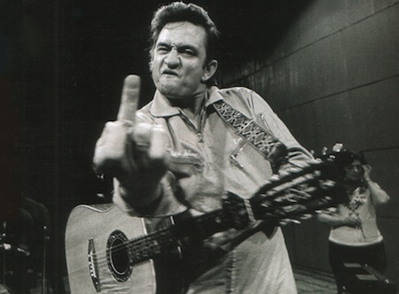 Johnny Cash Giving The Finger