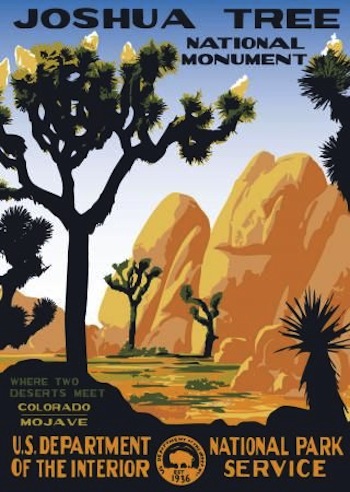Joshua Tree National Monument Vintage National Park Service Poster
