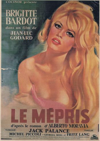 Brigitte Bardot 'Le Mepris' Jean-Luc Godard Poster