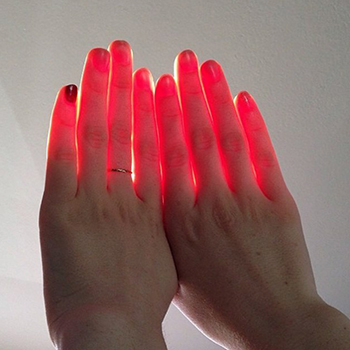 Light Projected Through Hands and Fingertips