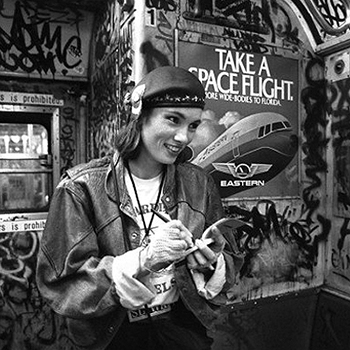 Lisa Silwa of the New York Guardian Angels on the Subway in the 1980s