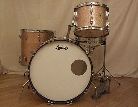 Kristian Goddard's Champagne Sparkle Lugwig 1968 Drum Kit