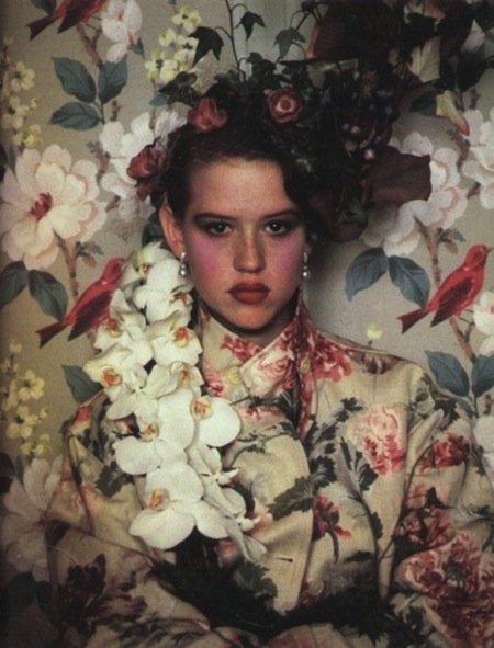 Molly Ringwald Eighties Floral Portrait