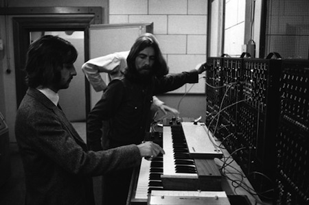 Ringo Playing George Harrison's Brand-New Moog Synthesizer at Abbet Road Studio
