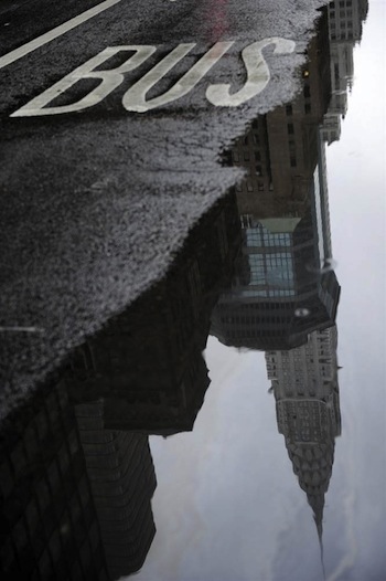 New York City Puddle Reflection