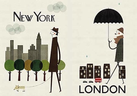 New York London Illustration 