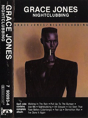 Grace Jones 'Nightclubbing' Island Records Cassette Cover