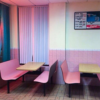 PInk Seats in Diner