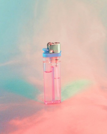 Pink and Blue Cigarette Lighter