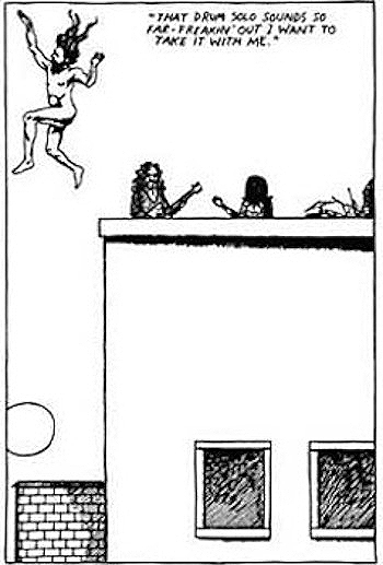 Raymond Pettibon Drum Solo Drawing