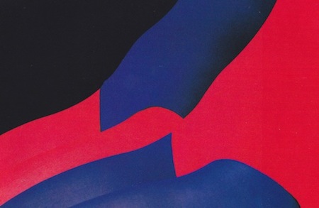 Red Blue and Black Abstract Art