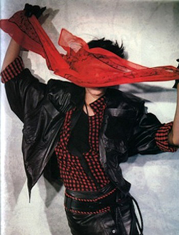 Red Scarf and Black Leather