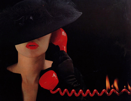 Red Telephone on Fire