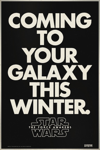 Retro Themed Star Wars 'The Force Awakens' Movie Poster