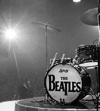 Ringo Starr's Lugwig Drum Kit before Washington DC Show 1964