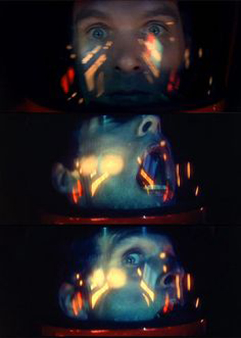 Stills from the 2001 A Space Odyssey Stargate Sequence
