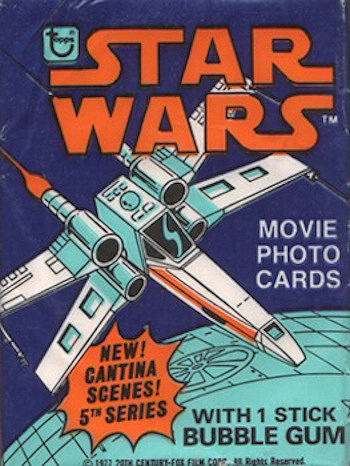 Vintage Star Wars Movie Cards Bubble Gum Packaging