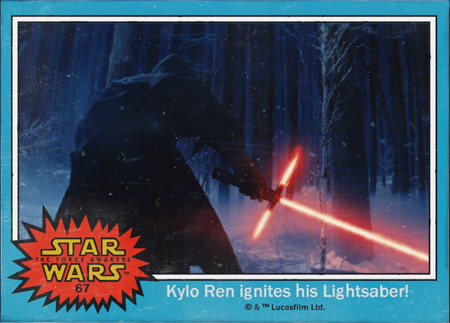 Star Wars: The Force Awakens Trading Card Kylo Ren Ignites His Lightaber