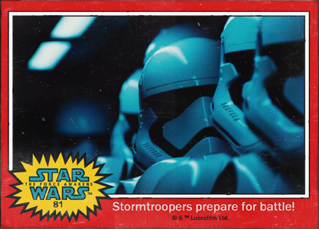 Star Wars: The Force Awakens Trading Card 81 Stormtroopers Prepare for Battle