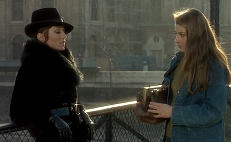 Stephane Audran Movie Still from Les Biches on Bridge Over the River Seine in Paris