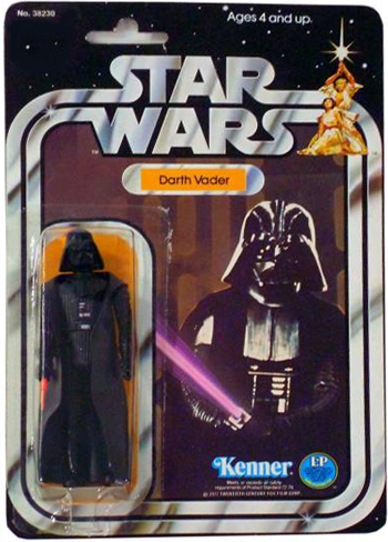 Vintage Darth Vader Star Wars Figure Packaging 1977